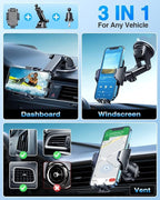 VANMASS Car Phone Holder 2025 Ultimate Military-Grade Phone Holder for Your Car Windshield Dashboard【Newest Best Strongest】 Cell Phone Car Mount with Patent & Safety Certs for iPhone Samsung Android