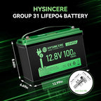 12V 100Ah LiFePO4 Battery BCI Group 31 Lithium Battery, Deep Cycle Battery with 100A BMS, 1280Wh Energy, Up to 15000 Cycles & 10-Year Lifespan for Trailer RV, Marine, Home Energy System-2 Packs