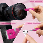 Ordilend Keyboard Cleaner Laptop Cleaning Kit, Car Accessories for Women Interior, Desk Accessories Office Supplies for Women, Patented Camera Cleaning Kits, HotPink