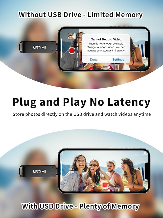 MFi Certified 512GB Flash Drive for iPhone iPad, IMKAR Memory Stick Storage for Photos Videos, Compatible with iPhone iPad Android and PC, Plug and Play No Application Required (Metal Gray)