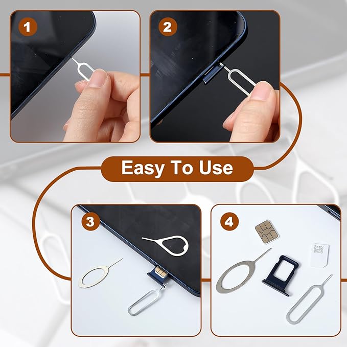 12pcs SIM Card Removal Tool Card Tray Ejector Pins Needle Opener Ejector Needle Pin Remover for Smart Phones for Samsung Galaxy HTC Tablets