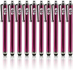 TCD 10 Pack Stylus Pen for Touch Screen, Universal Capacitive Digital Stylus Pen for iPad, iPhone, Tablet, Laptop – Premium Thick Styluses for All Touchscreen Devices with Rubber Tip, Hot Pink