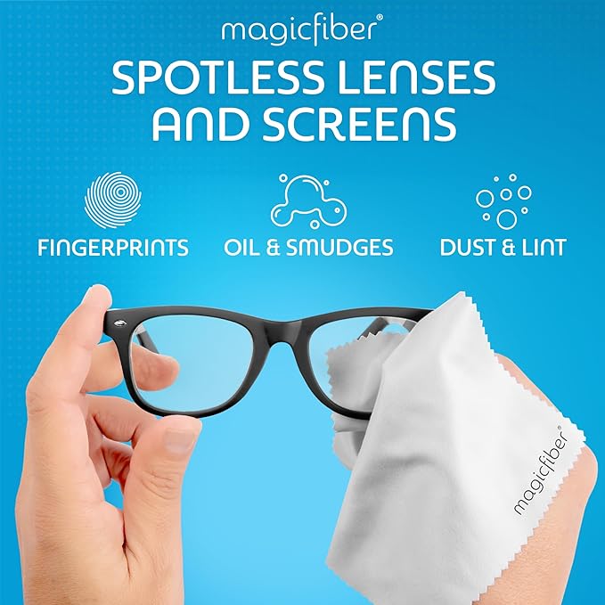 MagicFiber Microfiber Cleaning Cloth, 13 Pack - Premium Cloth for Glasses, Lens, Screens & More