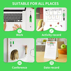 12 Pack Pen Holder for Desk, Silicone Pencil Holder with 12 Extra Adhesive Stickers, Adhesive Pen Holder & Marker Clip for Classroom Office Desk or Any Surface, Teacher Accessories Supplies (Green)