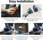 MOVMAX Blade Arm Solar Powered Electronic Suction Kit, Shock Absorber Arm Car Mount for DJI Pocket 3, GoPro Hero 13, 360 Action Cameras with Auto Pressure Detection & LCD Display, Pocket 3 Accessories