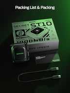 MOVE SPEED External Hard Drive with Touchscreen, Up to 10Gbps Portable SSD, USB-C 3.2 Gen2, Compatible with iPhone, Windows, Mac & More (ST10,1TB)