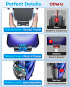 Phone Holders for Your Car with Double Metal Hook Clip, 【One-Hand Operation】 Air Vent Cell Phone Car Mount, Universal Automobile Cradle Fit for iPhone Android and All Smartphones, Dark Black