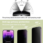 (2-Pack Anti-Spy Privacy Screen Protector for iPhone 14 Pro Max/15 Plus/16 Plus(6.7-Inch),9H Tempered Glass,Full Coverage,Anti-Fingerprint,Auto Dust Removal,Bubble-Free,Easy Installation