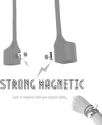 Ultra Strong Magnetic Airpod Pro Strap Anti-Lost Cord Sports Lanyard Compatible with Airpods 3rd 2nd Generation Pro 3 2 1 (Grey)