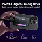 1TB Magnetic Portable SSD,2050MB/s Type-C USB 3.2 Gen 2x2 External SSD,4K ProRes Record and Store,Aluminum alloy,RGB Touch Lighting,External Solid State Drives for iPhone15/16/Android/PC/Mac -PS2200