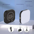 Mini Magnetic Phone Selfie Light Compatible with iPhone Magsafe, Clip on Pocket Light for Tablet Laptop Computer Zoom Video Call TikTok YouTube Video Recording Phone Filming Makeup