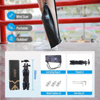 SIRUI AM203 Mini Travel Tripod with 360° B00K Ball Head, Lightweight Aluminum Tripod for Travel and Tabletop Use, Max Load 20lbs/10KG, Folded Height 11.4”, Max Height 16.7”