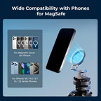 SMALLRIG Metal Phone Mount with Baseplate for Arca-Standard, Compatible for DJI RS 4 Mini, Smartphone Support with Cold Shoe Mount, Phone Tripod Mount for iPhone 16 15 14 etc. - 5339