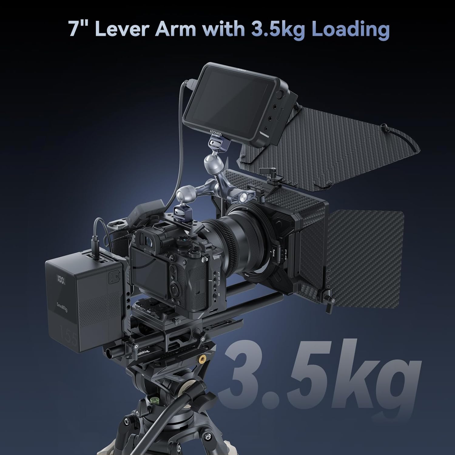 SMALLRIG 7" Rosette Magic Arm, Camera Monitor Mount, Articulating Arm with 1/4"-20 Screws and Anti-Twist Pins, Max Load Capacity 3.5kg Friction Arm, for Cameras, Monitors, LED Lights and Phones