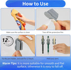 12PCS Pen Holder for Desk, Upgraded Adhesive Pen Pencil Holder for Desk Wall Clipboard Car Silicone Pens Markers Pencils Organizer Teacher Supplies Office Supplies (12PCS Gray)