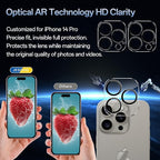 Screen Protector for iPhone 14 Pro [6.1 Inch],2 pcs Colorless Anti-Blue Light Tempered Glass Films, HD Clear, 9H Hardness, No Bubbles, Case Friendly with 2 pcs Camera Lens Protector
