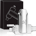 JSL JDTDC MFi Certified 128GB iPhone-16-Photo-Stick USB C & Lightning Flash Drive for iPhone 16/15/14/13/12 Thumb-Drive-for-iPad-Memory External-Storage-Android-Photo-Backup iPhone-Photo-Tansfer-Stick