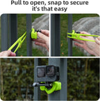 TELESIN Camera 360 Strap Mount Flexible Wrap Band Bike Motorcycle Handlebar Tube Roll Bar Stick Pole Ski Holder Accessories for GoPro Hero 13 12 11 10 Insta360 X5 DJI Osmo Nano Action 5 Pocket 3 AKASO