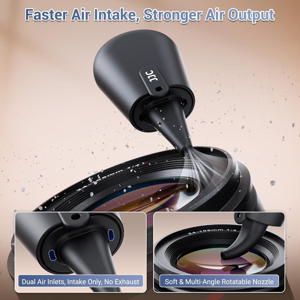 JJC Pocket-Sized Silicone Camera Dust Blower Lens Air Blower, Small Camera Lens Cleaner Air Blower for Sensor LCD Keyboards Filters Printing, Compact Portable Dust Blower for Outdoor Travel Cleaning