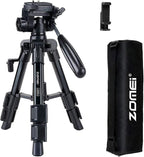 Mini Tripod for Camera,Zomei Travel Table Tripod with 3-Way Pan/Tilt Head 1/4 inches Quick Release Plate and Bag for DSLR Camera Tripod Carrying Bag