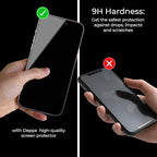 Deppa |2 Pack| Anti-Blue Light Screen Protector for iPhone 16/15 (6.1') | Scratch Resistant Tempered Glass | 3D Edge to Edge Coverage | Easy Installation Kit | Eye Safeguard TÜV Certified