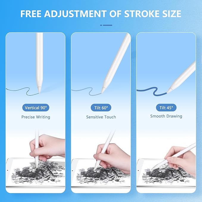 (8 Pack) Replacement Tips for Apple Pencil 2nd Generation and Apple Pencil 1st Generation,Inesore Upgraded Apple Pencil Tips Accessories Compatible with Apple Pencil 2 Generation iPad Pro Pencil Nib