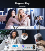 FULAIM X3 Wireless Lavalier Microphone with 32H Charging Case for iPhone/Android/PC, DSP Noise Reduction Mini Lapel Microphone for Video Recording, Vlogging, YouTube, Interview (X3-Case)