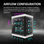 GAMDIAS AEOLUS P2-1203 120mm ARGB PWM Fan (3 Pack, no Hub), Include Reverse Fan Blade x3 & Controller, ARGB Sync, Easy Installation & Cabless Daisy-Chain Design, Silent Operation, Up to 2400RPM, Black