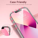 Fotbor for [3 Pack] iPhone 16e/13/13 Pro/14 Screen Protector Glass, 9H Tempered Glass Case Friendly HD Film Accessories iPhone 16e 13 13Pro 14 6.1"