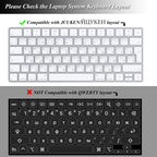 Russian Language Keyboard Cover Skin Compatible for 2025-2022 MacBook Air 15.3 inch A2941 A3114 A3241/MacBook Air 13.6 inch A3113 A2681 A3240 with M4 M3 M2,MacBook Air 2025 Keyboard Protector-Black
