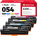 054 Toner Cartridge Set 4-Pack Replacement for Canon 054 CRG-054 054H Compatible with Canon ImageCLASS MF642Cdw MF644Cdw MF641Cdw LBP622Cdw LBP623Cdw MF641Cw Printer Ink chip Black Cyan Yellow Magenta