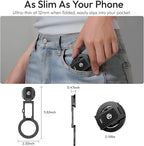 ULANZI MA50 Magnetic Phone Holder for Magsafe, Aluminium Adjustable Dual Magnetic Phone Tripod Stand with 1/4" Screw Hole for Selfie Sticks, Magic Arm, Compatible with iphone12 13 14 15 16 Series