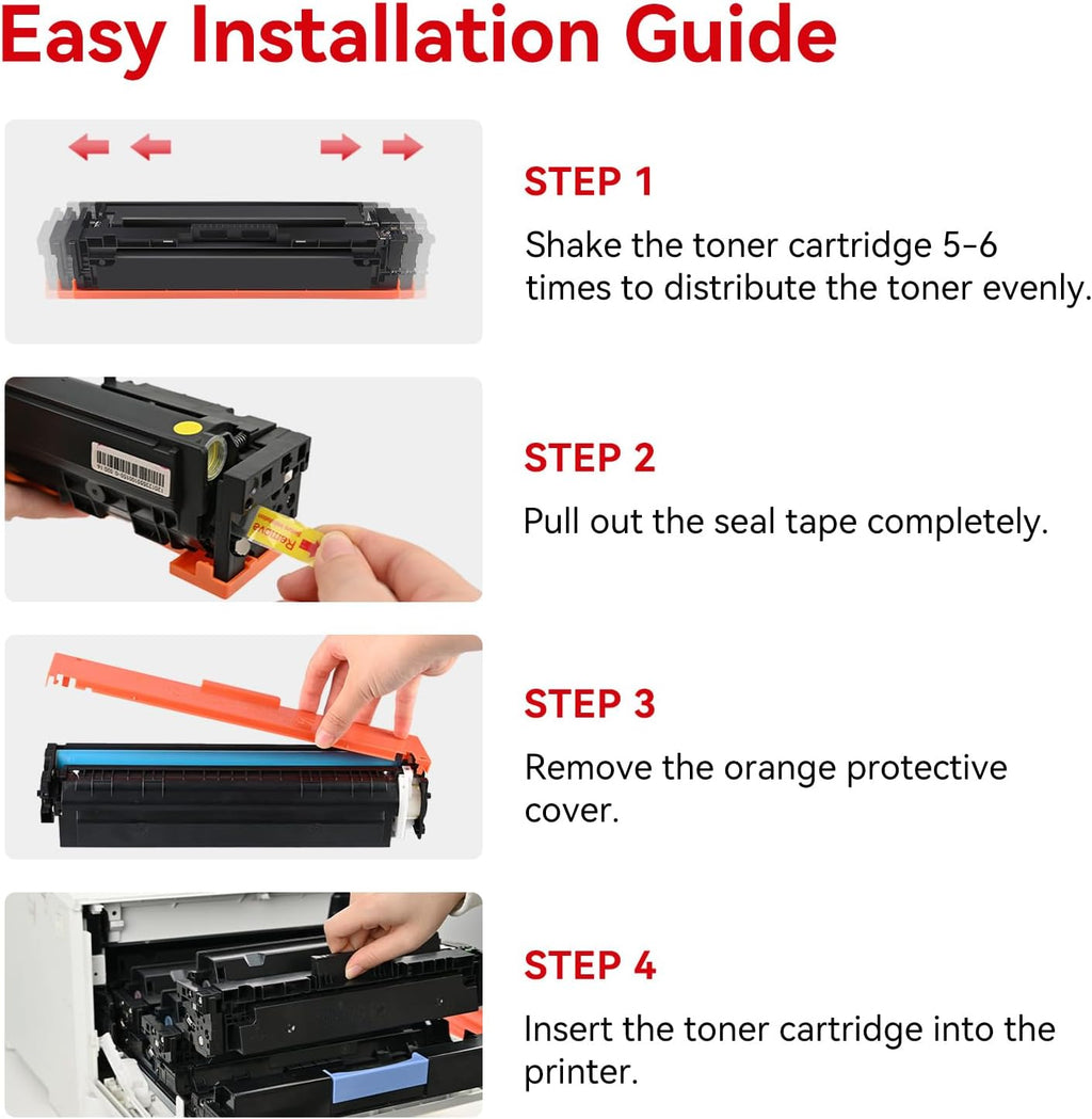 MYTONER 054 Toner Cartridge Set Replacement for Canon 054 054H CRG-054 for Color imageCLASS MF644Cdw MF642Cdw LBP622Cdw MF641Cw Printer 4 Pack High Yield Ink (Black Cyan Yellow Magenta)