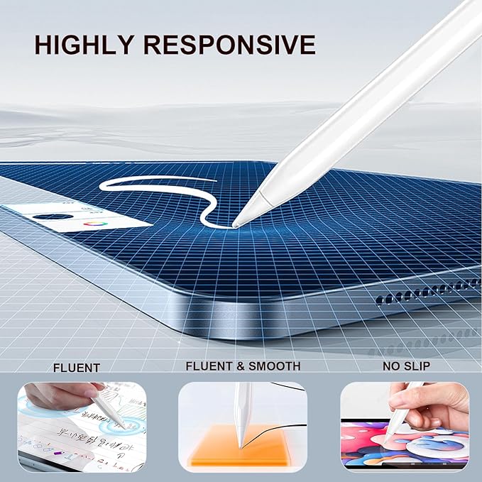 2 Pieces AMZ Fire Max 11 Pen Tablet Stylus Pen for AMZ Fire HD 10 Fire HD 8 Stylists Tablets Touch Screen Pencil (White)