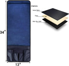 Wanty Velvet Sofa Couch Chair Armrest Soft Caddy Organizer Holder for Remote Control, Cell Phone, Book, Pencil (Blue)