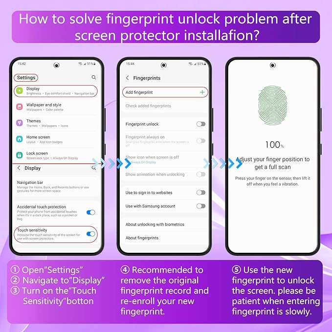 [2+2 Pack] Lesakit Anti-Blue Light Privacy Screen Protector for Samsung Galaxy S22 Ultra 6.8 inch with 2 Pack Camera Lens Protector, [Support Fingerprint ID] Anti Spy TPU Flexible Screen Protector-