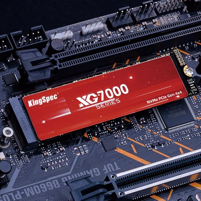 KingSpec XG7000 8TB NVMe SSD PCIe 4.0-7400MB/s Read Speed, 3D TLC NAND M.2 2280 Internal SSD, Compatible with Gaming PC, Laptop, PS5 Console