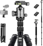 JOILCAN Tripod for Camera, 81" Aluminum Camera Tripod Monopod, Heavy Duty Travel Tripods for Spotting Scope Binoculars Laser Level, Payload 35Lb