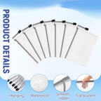 Jetec 32 Pcs Mesh Zipper Bags Toy Storage Bikini Organizer Bag Bolsas Para Guardar Trajes De Baño Waterproof Zipper Reusable Pouch Puzzle Multipurpose for Storage Office(Grey,7.5 x 5 Inch)