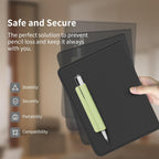 ELETIUO Pencil Holder For Most Pens,Pencils,Self-Adhesive Stick To Notebooks,Diary,Desks,Whiteboards Or Any Surface,Silicone Pen Holder For Home,Office And Desk Organization,Green