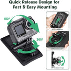 AKASO Quick Release Backpack Shoulder Strap Mount for Gopro 13 12 11 10 9, EK7000/EK7000 Pro/Brave 4/Brave 4 Pro/Brave 7 LE/Brave 7/Brave 8 and Other Action Cameras