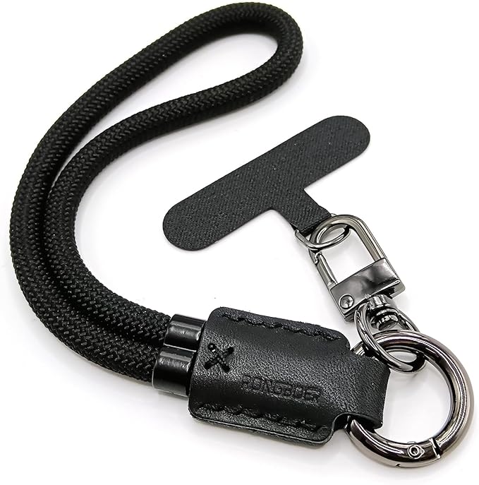 Handmade Cowhide Leather Phone Wrist Strap,Universal Adjustable Key Lanyard,Stylish Wristlet Keychains for Women&Men