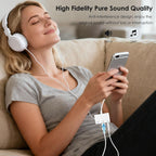 USB-C to Microphone & 3.5mm Audio Adapter with PD Fast Charging for Live-Streaming, 3-in-1 Aux to USB C Audio & MIC Splitter Compatible with iPhone 15/16, iPad Pro, Galaxy S25Ultra, and More