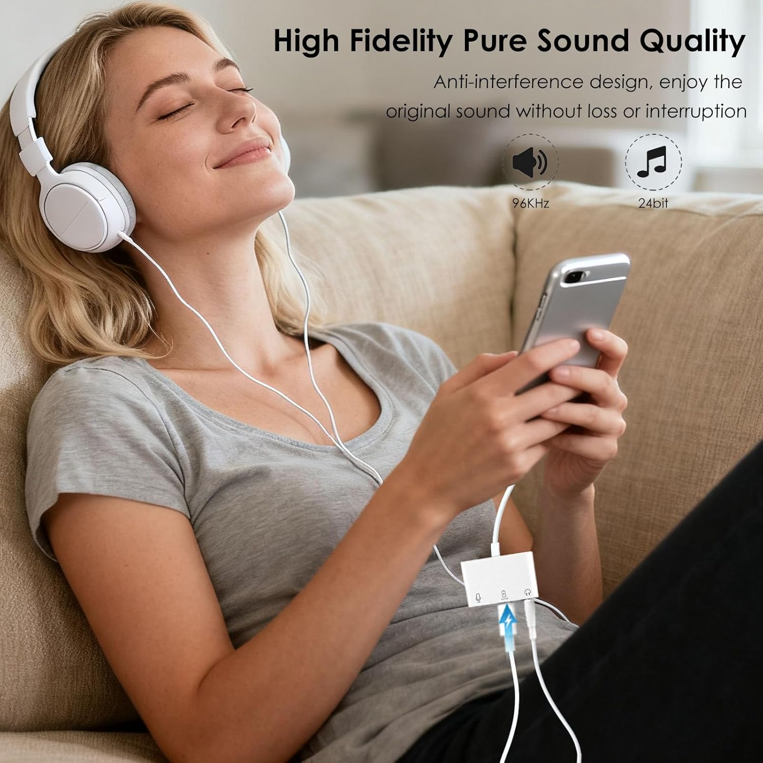 USB-C to Microphone & 3.5mm Audio Adapter with PD Fast Charging for Live-Streaming, 3-in-1 Aux to USB C Audio & MIC Splitter Compatible with iPhone 15/16, iPad Pro, Galaxy S25Ultra, and More