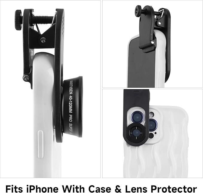 120MM Macro Lens for iPhone - 𝟓𝐊 𝐇𝐃 𝟏𝟎𝐗 Super Macro with 𝐒𝐭𝐚𝐫𝐥𝐢𝐠𝐡𝐭 𝐅𝐢𝐥𝐭𝐞𝐫, Professional Universal Clip Phone Camera Lens for Photo Video Lens of iPhone Samsung Android