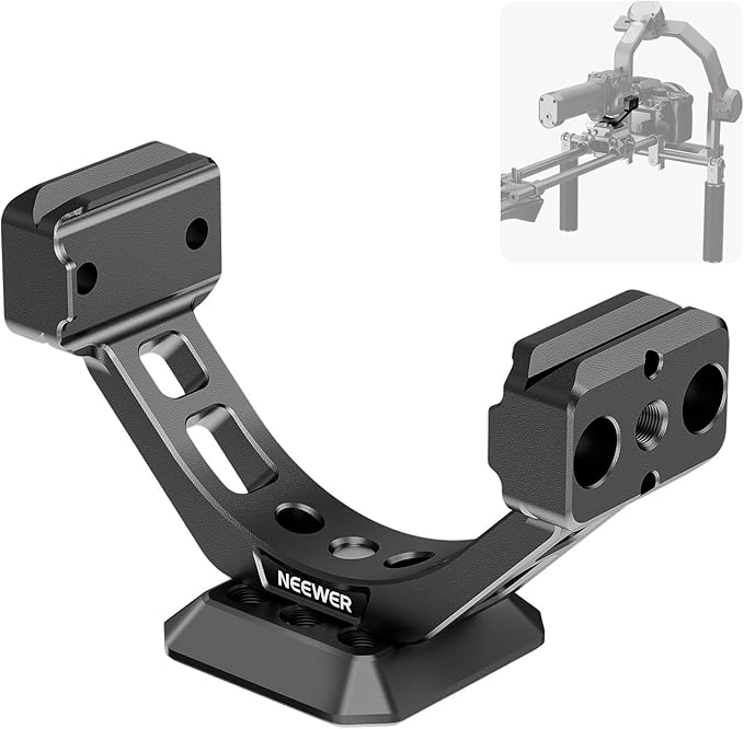 NEEWER Mount Adapter for RS3 & RS4, Arca Type Quick Release Plate with NATO Rail Compatible with DJI RS 3 RS 4 Gimbal Stabilizer Compatible with SmallRig Shoulder Rig V Mount Battery, GA030