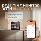 12V 100Ah LiFePO4 Lithium Battery with Bluetooth - BCI Group 24 15000+ Deep Cycle Battery, Built-in 100A BMS & Low-Temp Protection, for RV/Marine/Trolling Motor/Off-Grid/Home Backup