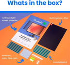 Ocushield 23" Premium Blue Light Screen Protector with Privacy Filter for Laptops and Computer Monitors - Anti-Glare - Easy Install - Anti-Fatigue (510 x 287 mm)