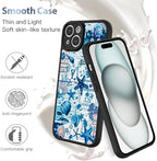 AIGOMARA Magnetic Case for iPhone 15 [Compatible with MagSafe] Blue Shell Starfish Ocean Holiday Collage for Women Girls Men Soft TPU Bumper Hack PC Back Heavy Duty Protective Slim Cover