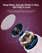 comiso Small Speaker, IPX7 Waterproof Bluetooth Speaker with Stereo Sound and Robust Bass, Mini Speakers with Hands-Free Call, Portable Speakers for Shower, Indoor & Outdoor, Gift for Men, Women